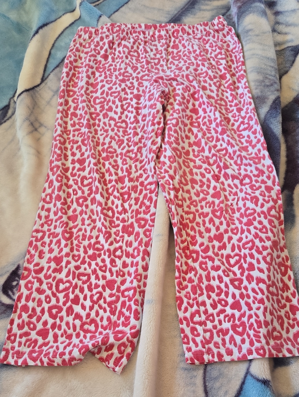 George Pink Leopard Print Knit Pajama Pants